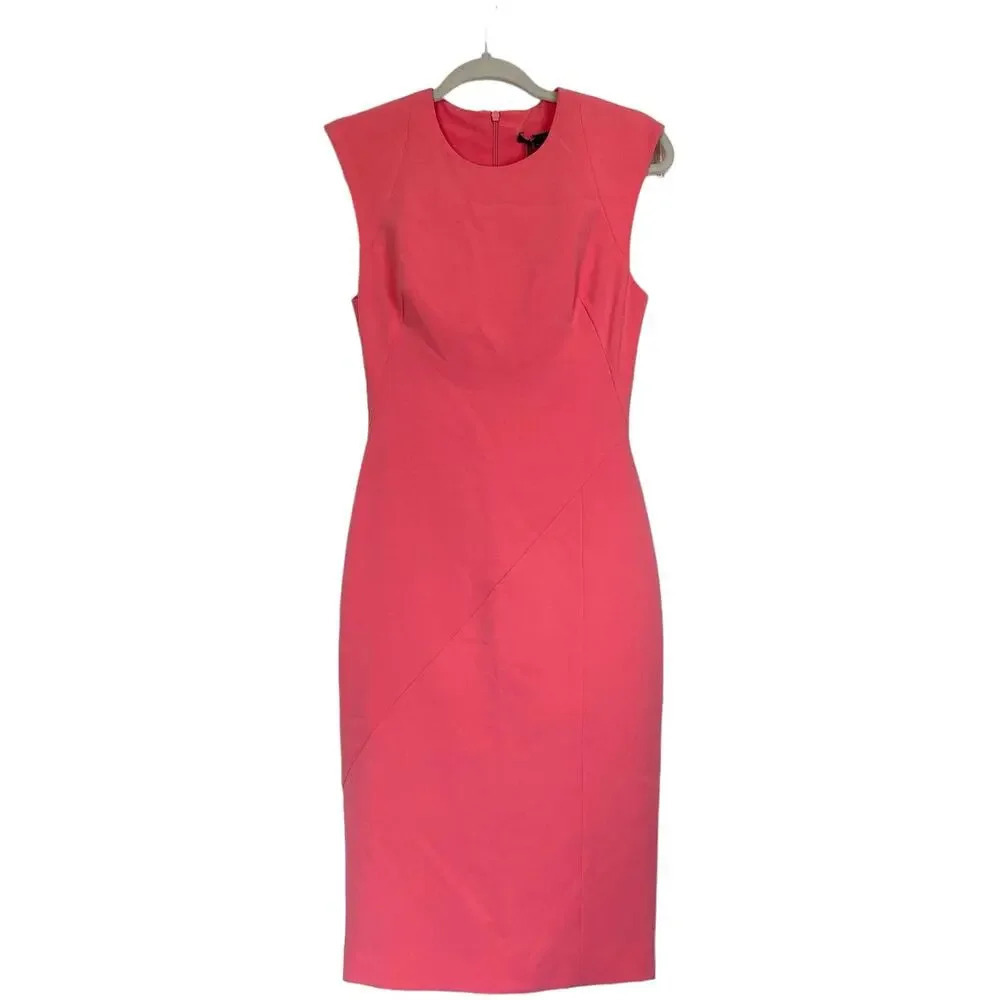 Black Halo Sleeveless Mini Dress in Coral Pink